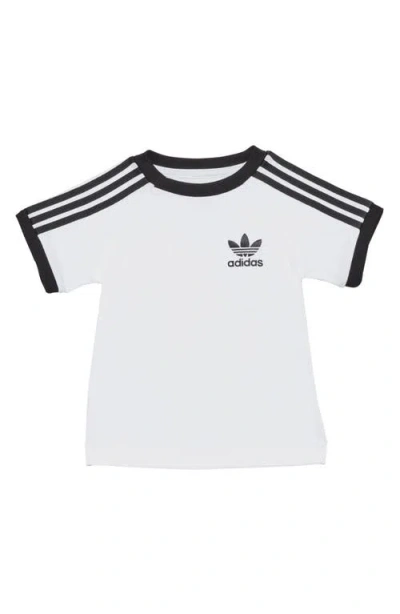 Adidas Originals Adidas Kids' Adicolor 3-stripes Cotton T-shirt In White