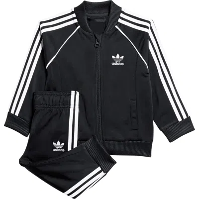 Adidas Originals Adidas Kids' Adicolor Superstar Recycled Polyester Track Jacket & Pants Set In Black