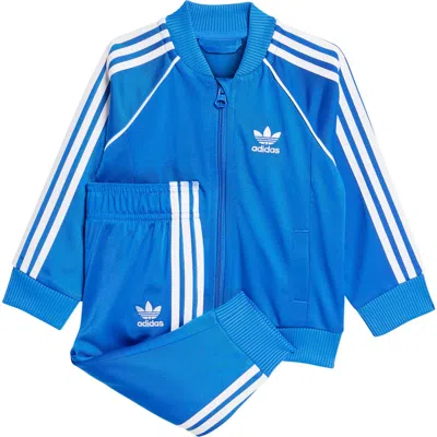 Adidas Originals Adidas Kids' Adicolor Superstar Recycled Polyester Track Jacket & Pants Set In Blue