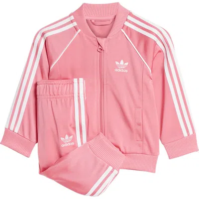 Adidas Originals Adidas Kids' Adicolor Superstar Recycled Polyester Track Jacket & Pants Set In Rose Tone