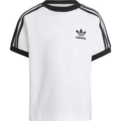 Adidas Originals Adidas Kids' Adicolor Trefoil Cotton Graphic T-shirt In White