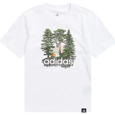 Adidas Originals Adidas Kids' Adventure Graphic T-shirt In White