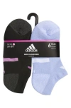Adidas Originals Adidas Kids' Athletic Cushioned Low Cut Socks In Black/purple/lavender