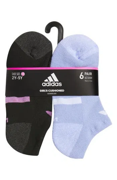 Adidas Originals Adidas Kids' Athletic Cushioned Low Cut Socks In Black/purple/lavender