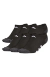 Adidas Originals Adidas Kids' Athletic Cushioned No Show Socks In Black/onix Grey/white
