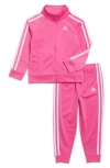 Adidas Originals Adidas Kids' Classic 3-stripe Tricot Track Jacket & Joggers Set In Fuchsia