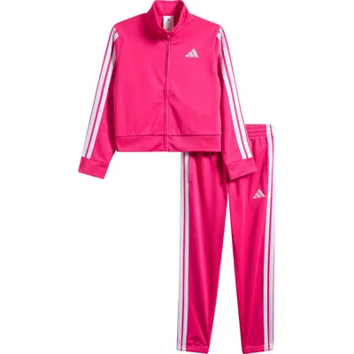 Adidas Originals Adidas Kids' Classic 3-stripe Tricot Track Jacket & Pants Set In Pink