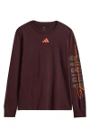 Adidas Originals Adidas Kids' Collegiate Cotton Jersey T-shirt In Brown