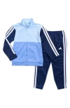 Adidas Originals Adidas Kids' Colorblock Tricot Jacket & Joggers Set In Blue