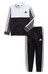 Adidas Originals Adidas Kids' Colorblock Tricot Jacket & Pants Set In Black