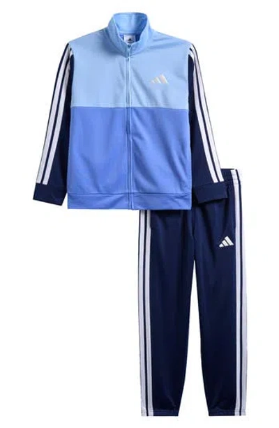 Adidas Originals Adidas Kids' Colorblock Tricot Jacket & Pants Set In Blue