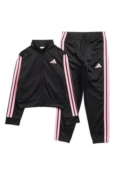 Adidas Originals Adidas Kids' Core Tricot Track Jacket & Joggers Set In Black