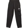 Adidas Originals Adidas Kids' Cotton Blend Fleece Cargo Sweatpants In Black