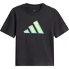 Adidas Originals Adidas Kids' Cotton Crew Graphic T-shirt In Black