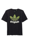 Adidas Originals Adidas Kids' Cotton Graphic T-shirt In Black