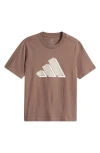 Adidas Originals Adidas Kids' Cotton Jersey 3-bar Logo T-shirt In Nude
