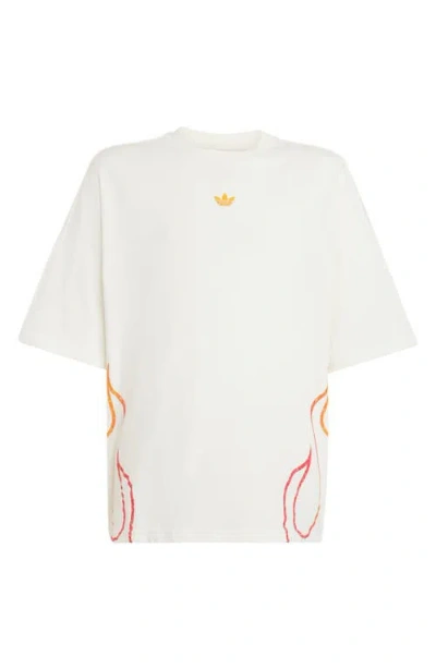 Adidas Originals Adidas Kids' Flame Cotton T-shirt In Neutral