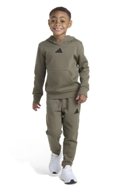 Adidas Originals Adidas Kids' Fleece Hoodie & Sweatpants Set In Gray