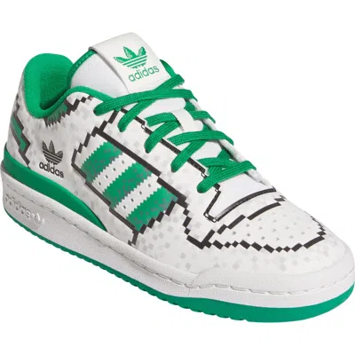 Adidas Originals Adidas Kids' Forum Low Basketball Sneaker In White/green/black