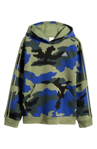 Adidas Originals Adidas Kids' France Camo Print Hoodie In Green/multi