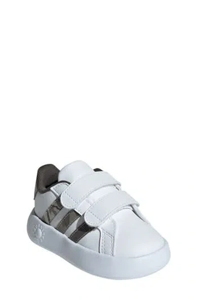Adidas Originals Adidas Kids' Grand Court 2.0 Sneaker In White/olive Strata/beige