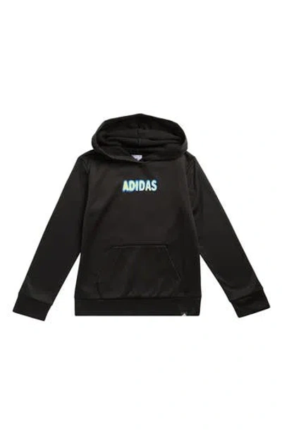 Adidas Originals Adidas Kids' Graphic Recycled Polyester Fleece Hoodie In Black