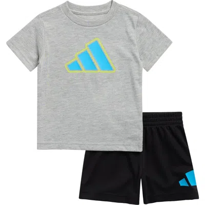 Adidas Originals Adidas Kids' Graphic T-shirt & Shorts Set In Gray