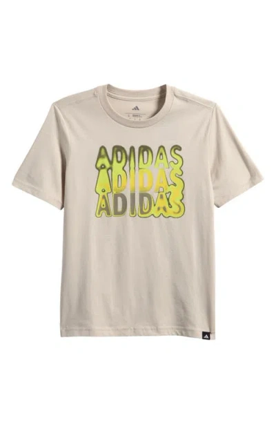 Adidas Originals Adidas Kids' Heat Map Lineage Cotton Graphic T-shirt In Natural