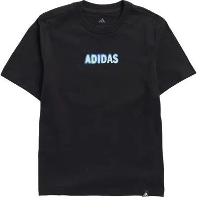 Adidas Originals Adidas Kids' Heat Map Logo Graphic T-shirt In Blue