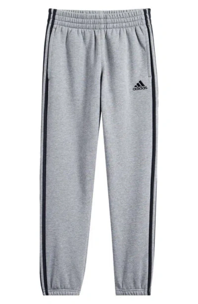 Adidas Originals Adidas Kids' Heathered Fleece Elastic Cuff Joggers In Charcoal Grey