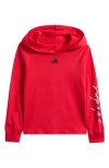 Adidas Originals Adidas Kids' Hooded Cotton T-shirt In Red