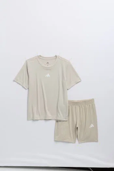 Adidas Originals Adidas Kids' Jersey T-shirt & Shorts Set In Gray
