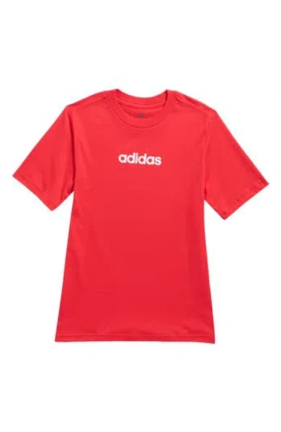 Adidas Originals Adidas Kids' Linear Graphic T-shirt In Red