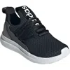 Adidas Originals Adidas Kids' Lite Racer Adapt 7.0 Slip-on Sneaker In Black/white/grey
