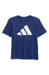 Adidas Originals Adidas Kids' Logo Cotton T-shirt In Blue