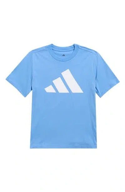 Adidas Originals Adidas Kids' Logo Cotton T-shirt In Blue