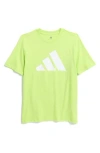 Adidas Originals Adidas Kids' Logo Cotton T-shirt In Lime
