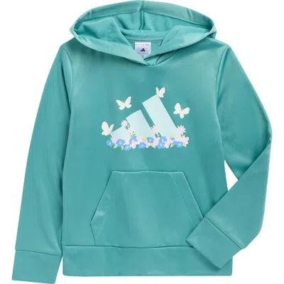 Adidas Originals Adidas Kids' Logo Fleece Hoodie In Blue