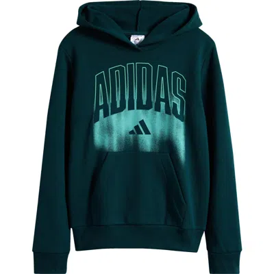 Adidas Originals Adidas Kids' Logo Graphic Cotton Blend Hoodie In Green