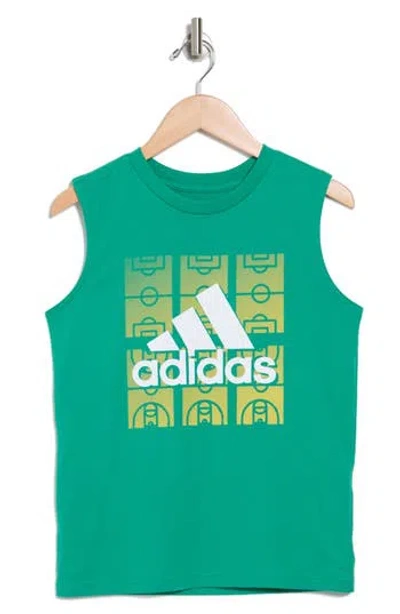 Adidas Originals Adidas Kids' Logo Muscle T-shirt In Green