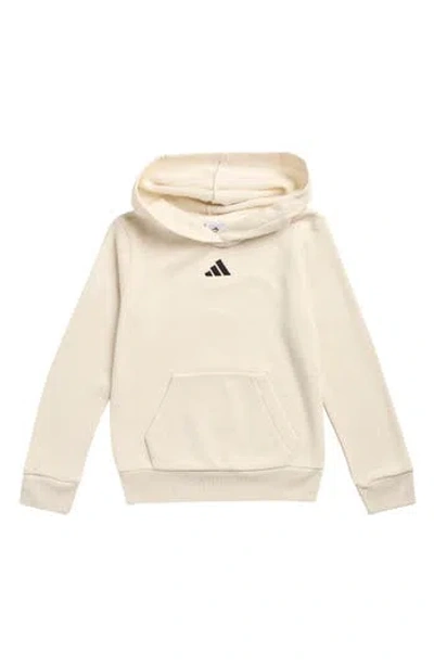 Adidas Originals Adidas Kids' Long Sleeve Cotton Fleece Hoodie In Neutral
