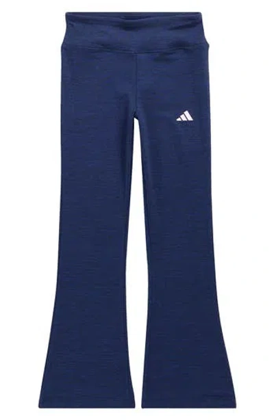Adidas Originals Adidas Kids' Mélange Flare Leg Leggings In Blue