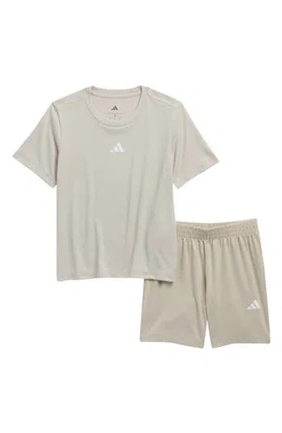 Adidas Originals Adidas Kids' Performance Graphic T-shirt & Shorts Set In Neutral