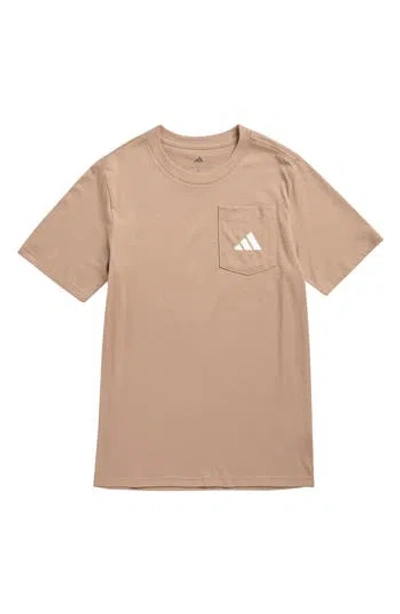 Adidas Originals Adidas Kids' Pocket Cotton Jersey T-shirt In Neutral