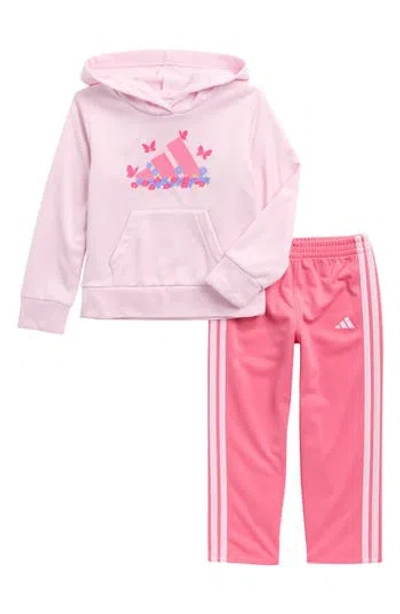 Adidas Originals Adidas Kids' Pullover Hoodie & Track Pants Set In Pink