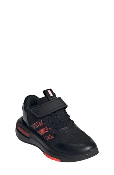 Adidas Originals Adidas Kids' Racer X Spider-man Running Sneaker In Black/solar Red/black