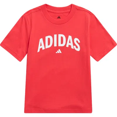 Adidas Originals Adidas Kids' Repeat Logo Graphic T-shirt In Red