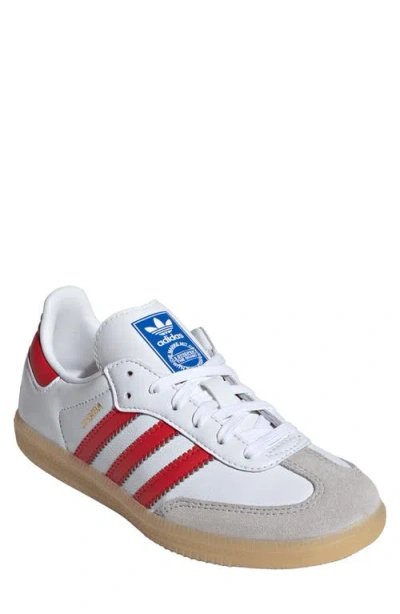 Adidas Originals Adidas Kids' Samba Trainer In White/collegiate Red/gum