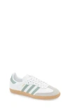 Adidas Originals Adidas Kids' Samba Sneaker In White/silver Green/gum