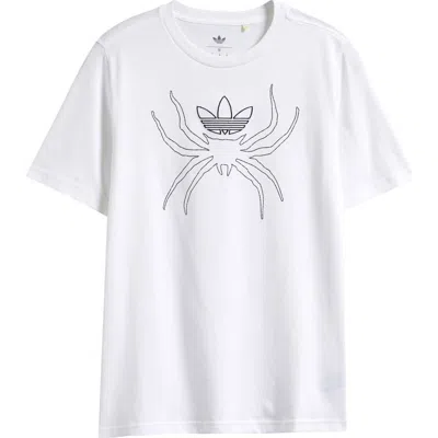 Adidas Originals Adidas Kids' Spider Cotton Graphic T-shirt In White